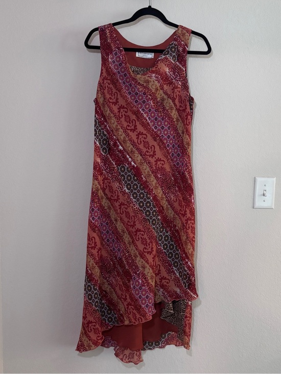 karin stevens Dresses & Skirts - Vintage 90s Y2K Patchwork Cheetah Midi Dress Summer BohoRomantic